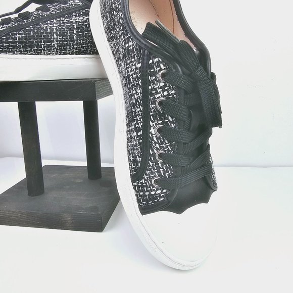 Kate Spade Avery Tweed Scallop Lace-up Sneaker, Sz 7.5 - Picture 5 of 12